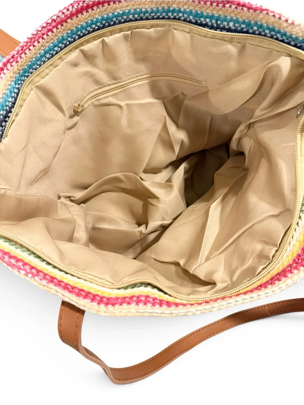 5 for $25!! NWOT Multicolor-ful Rainbow Striped Tote Shopping Beach Bag